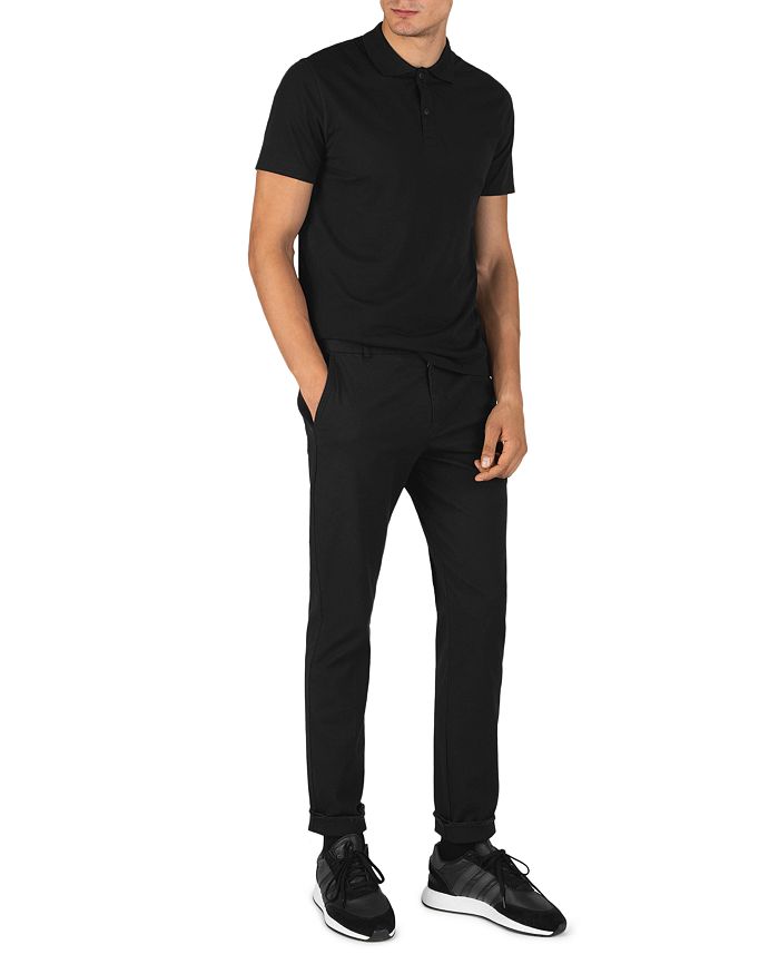 Shop Atm Anthony Thomas Melillo Classic Fit Polo Shirt In Black