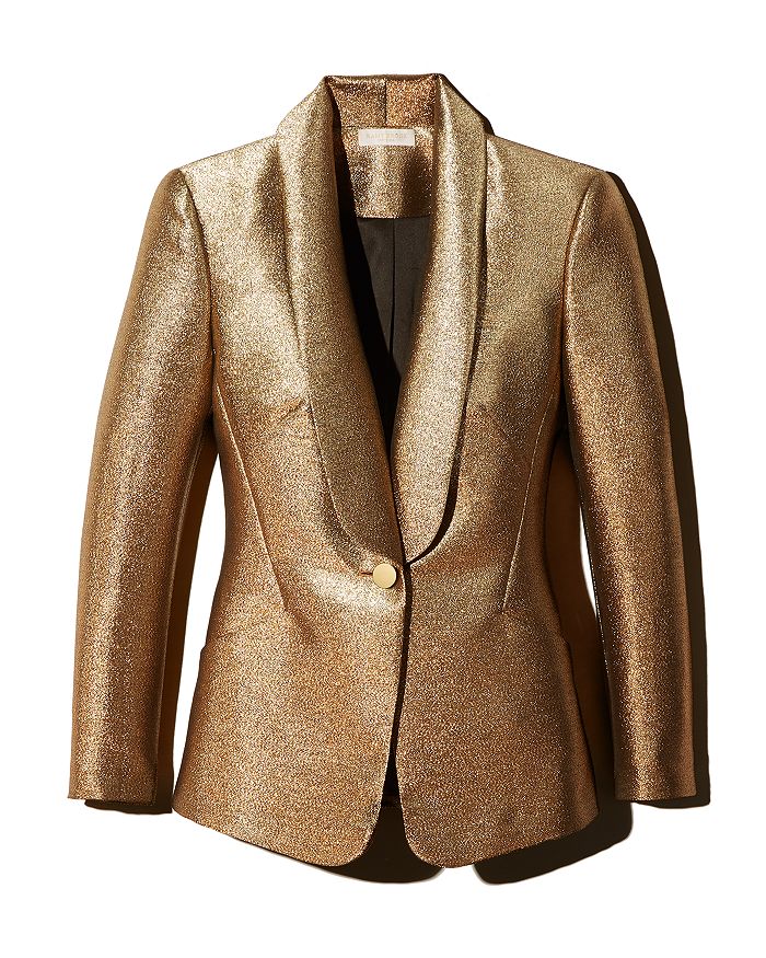 Ramy Brook Dahlia Gold Lam Blazer Bloomingdale s