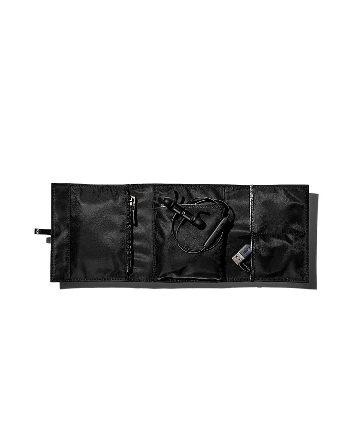 Lambertson Truex Pebbled Leather Soft Utility Roll In Black