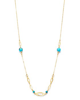 Bloomingdale's - Turquoise Necklace in 14K Yellow Gold, 22" - 100% Exclusive