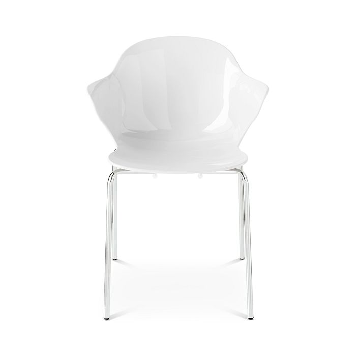 Calligaris St. Tropez Chrome Chair In Chrome/white