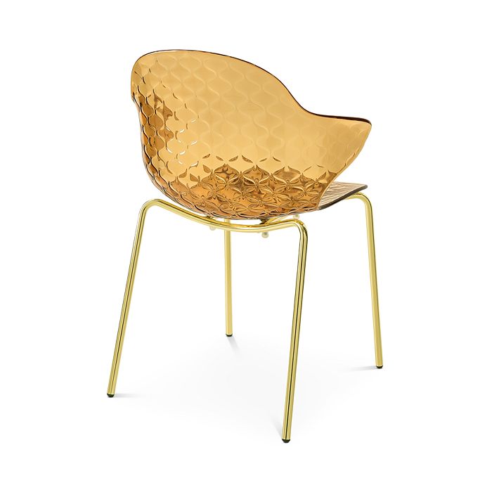 Calligaris St. Tropez Brass Chair In Brass/amber