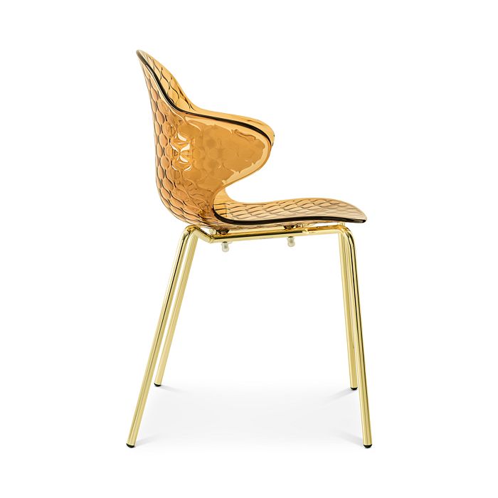 Shop Calligaris St. Tropez Brass Chair In Brass/amber