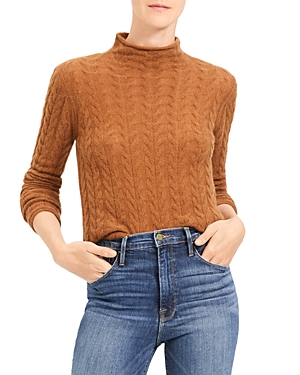 THEORY CABLE-KNIT MOCK NECK CASHMERE jumper,J1018707