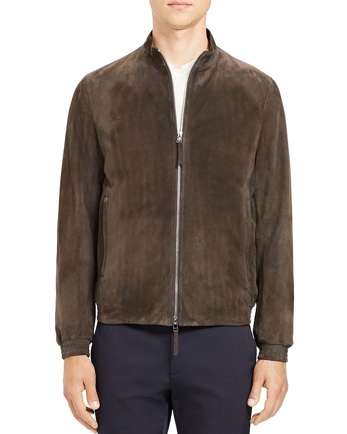 Theory suede sales bomber jacket