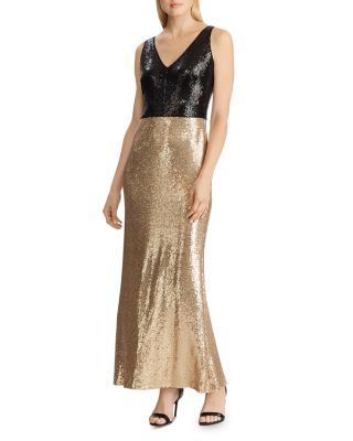 Ralph Lauren Sequin V-Neck Gown | Bloomingdale's Women