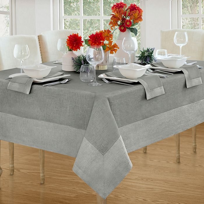 Villeroy & Boch New Wave Tablecloth, 70 X 96 In Gray/silver ModeSens