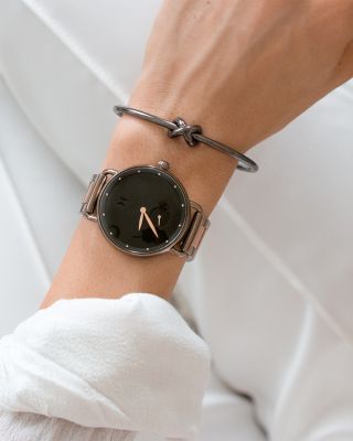 leather burberry watch women