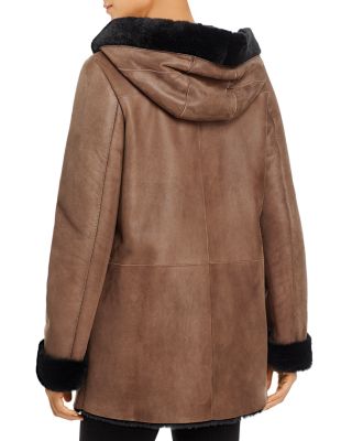 Maximilian Furs Hooded Shearling Coat - Exclusive | Bloomingdale's