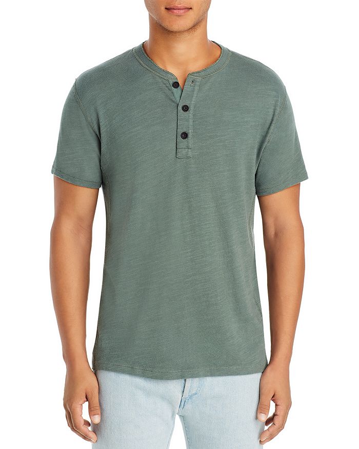 Rag & Bone Slim Fit Henley In Forest