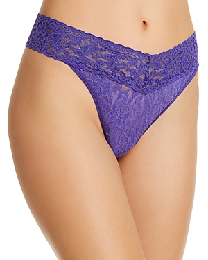 Hanky Panky Original-rise Lace Thong In Wild Voilet