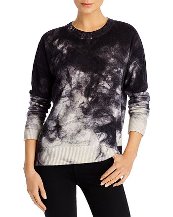Minnie Rose Bleach Pattern Cashmere Sweater | Bloomingdale's