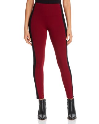 leggings with red side stripe