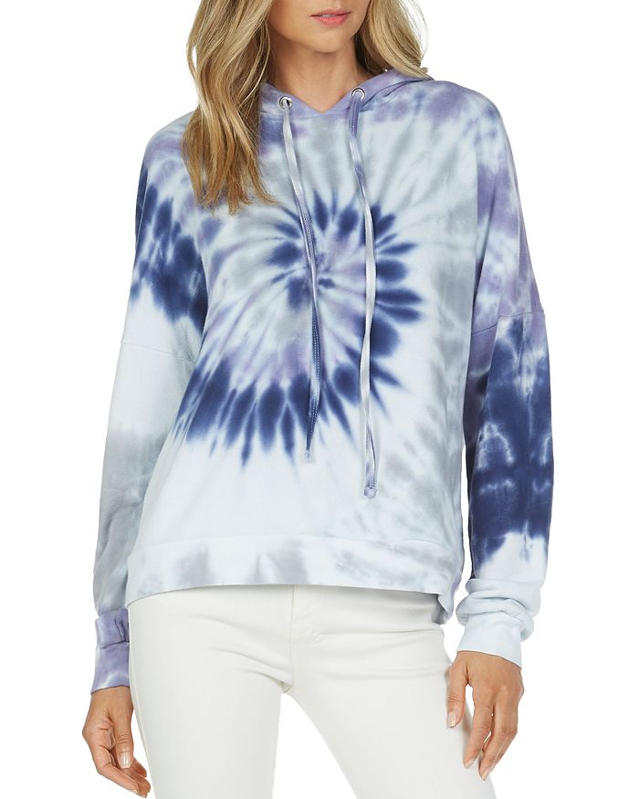 Michael Lauren Max Tie-dye Hooded Sweatshirt In Lilac Swirl