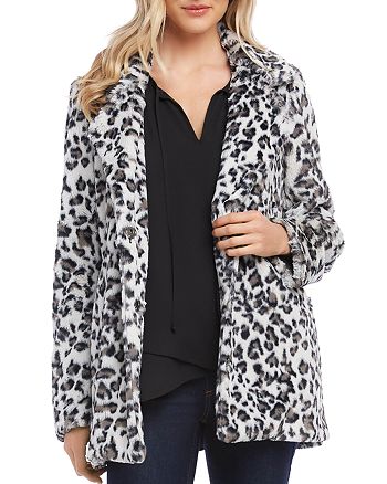 Karen Kane Faux-Fur Leopard Print Coat | Bloomingdale's