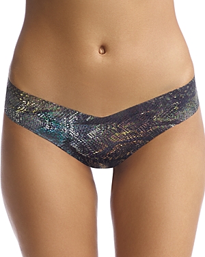 Commando Printed Classic Thong In Irridescent Snake