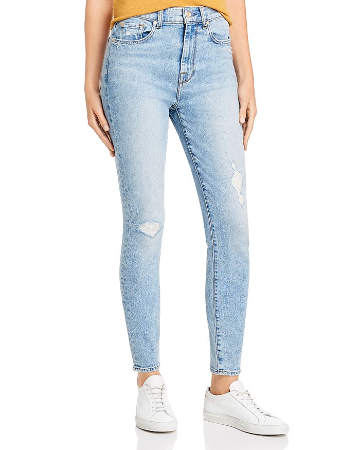 7 FOR ALL MANKIND HIGH WAIST ANKLE SKINNY JEANS IN VAIL,AU8229252