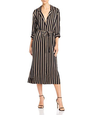 7 For All Mankind Striped Midi Dress | Bloomingdale's