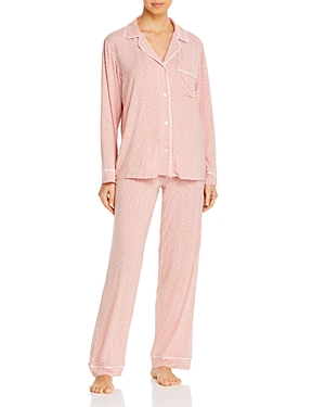 Eberjey Sleep Chic Pajama Set In Felix Misty Rose/ivory