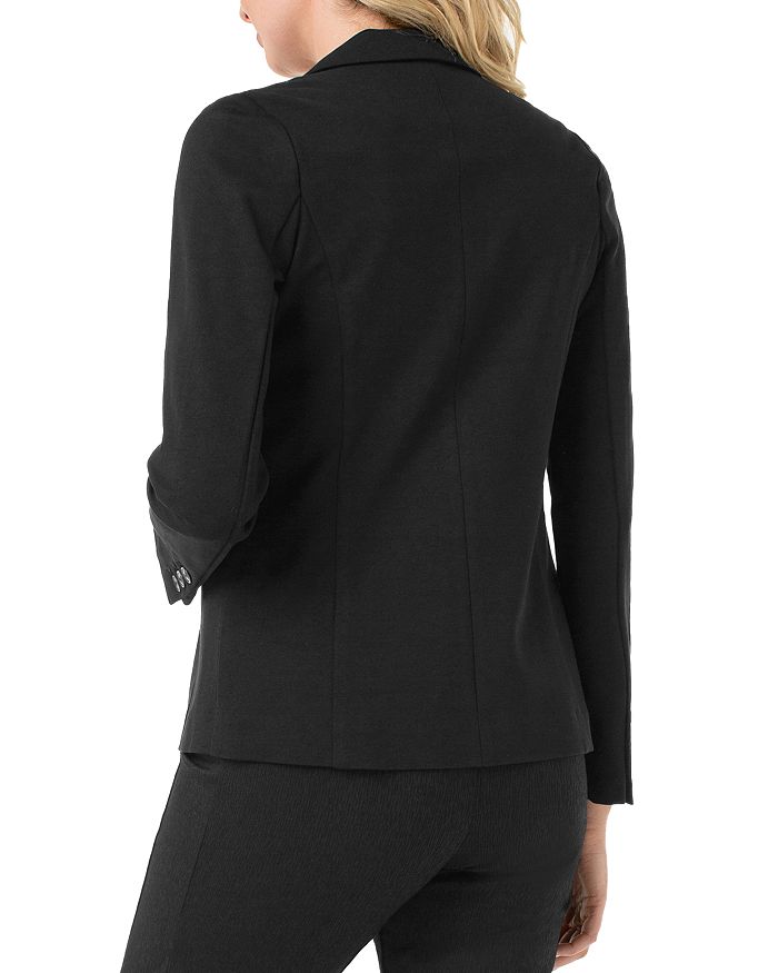 Shop Liverpool Los Angeles Fitted Ponte Blazer In Black
