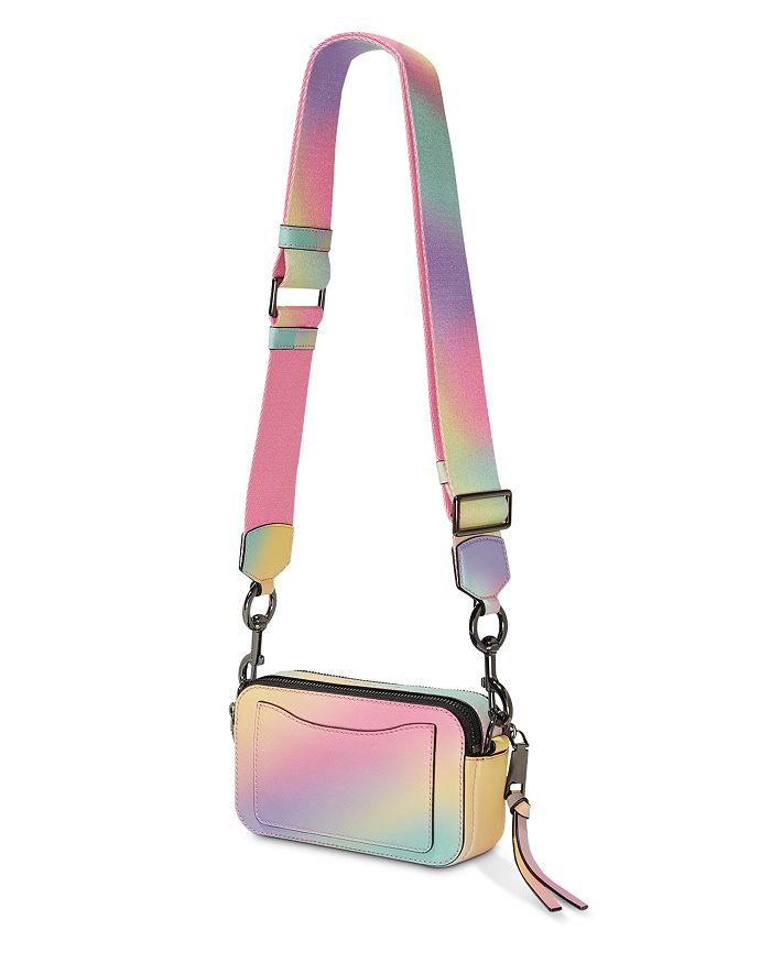 The Marc Jacobs Snapshot Airbrushed Leather Crossbody Bag In White | ModeSens