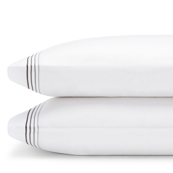 Frette Cruise King Pillowcase, Pair - Exclusive In White/slate Gray