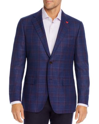 blue checkered sports jacket