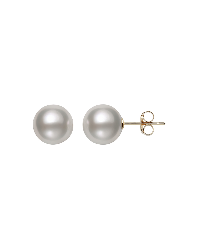 Bloomingdale's Fine Collection Akoya Cultured Pearl Stud Earrings in 14K Yellow Gold