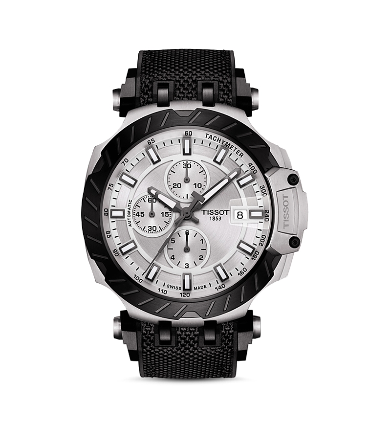 Tissot T-race Chronograph, 45mm In Silver/black
