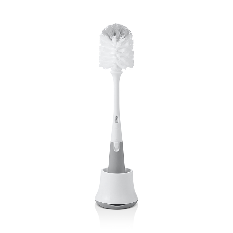 Oxo Tot Bottle Brush, Bristled Cleaner & Stand In Pink
