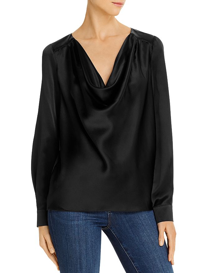 Parker Galway Silk Cowl Neck Top Bloomingdale's