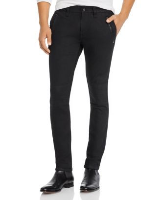 John Varvatos Star USA Wight Skinny Fit Moto Jeans in Black ...