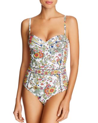 Tory Burch Lipsi Printed Underwire One Piece Swimsuit | Bloomingdale's