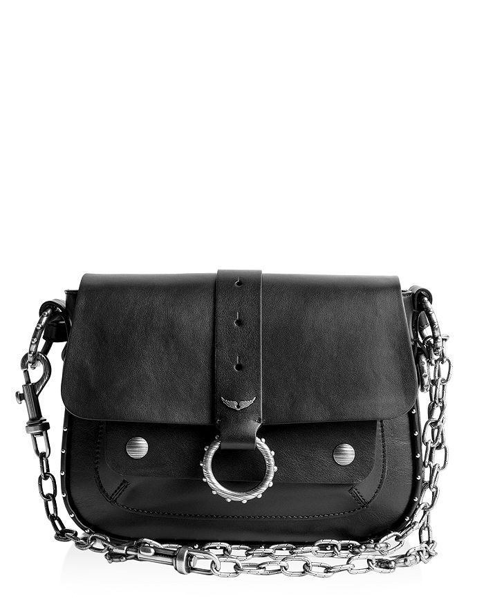 Zadig & Voltaire Kate Leather Crossbody In Noir