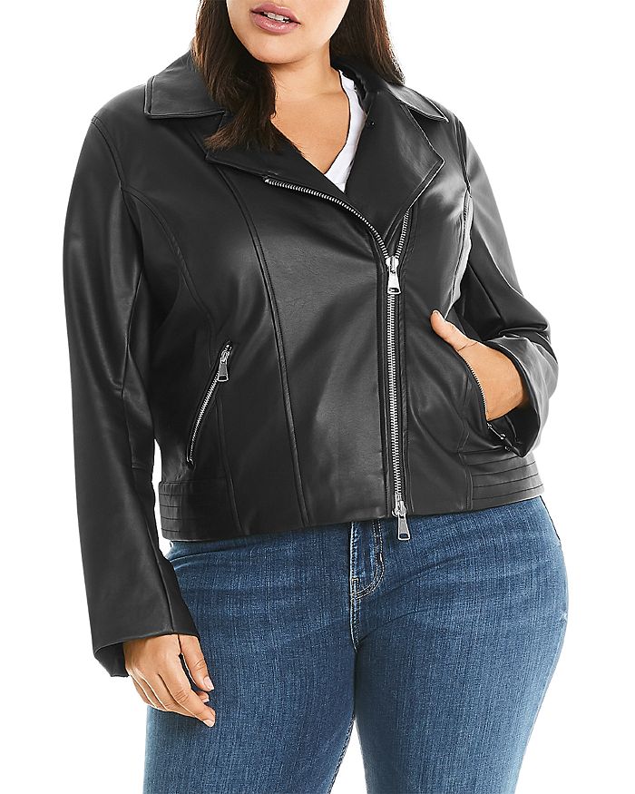 Estelle Plus Evie Faux-Leather Moto Jacket | Bloomingdale's
