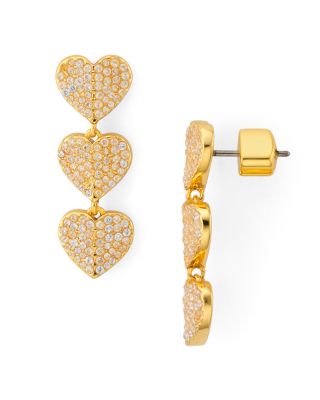 kate spade heart to heart pave earrings