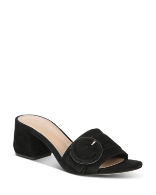 block heel slip on sandals