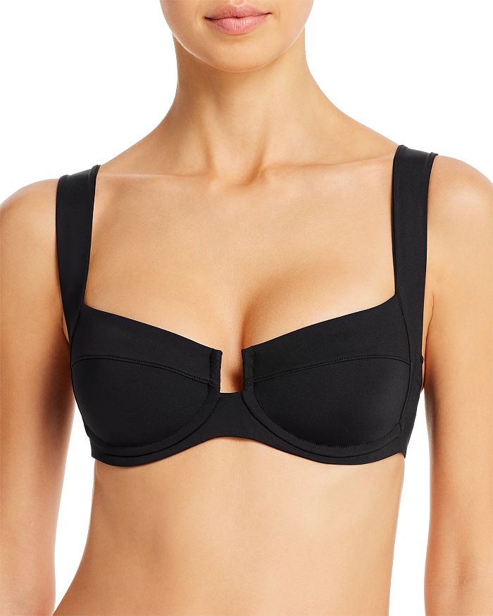 L*space Lspace Coast To Coast Underwire Bikini Top In Black