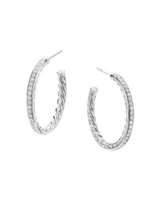 david yurman hoop earrings with diamonds