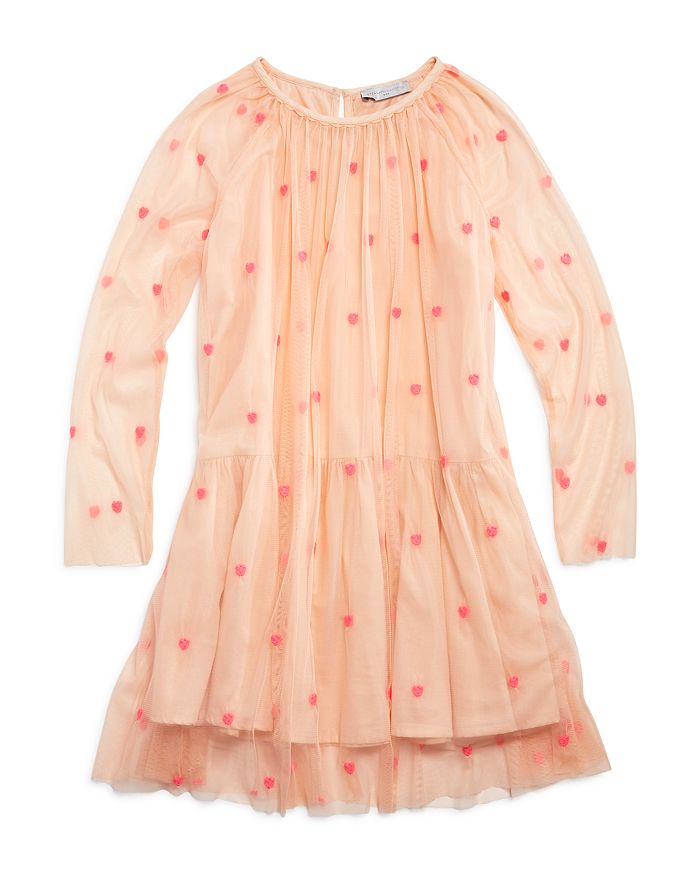 STELLA MCCARTNEY STELLA MCCARTNEY GIRLS' EMBROIDERED TULLE DRESS - LITTLE KID, BIG KID,589376 SOKE0