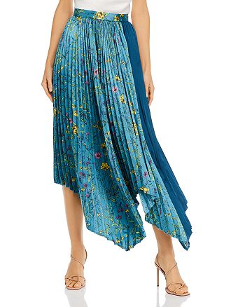 Amur Pleated Floral Printed Midi Skirt | Bloomingdale's