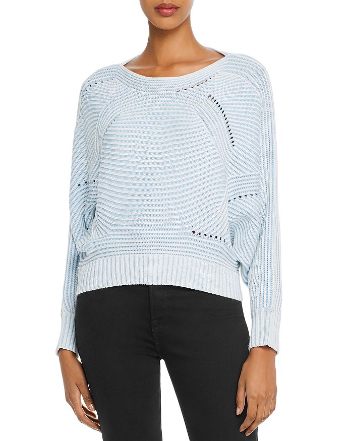 Line & Dot Line + Dot Holly Batwing-sleeve Sweater In Light Blue