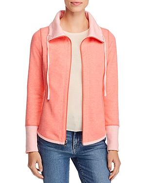 Tommy Bahama New Aruba Zip Front Stretch Cotton Jacket In Duberry Coral