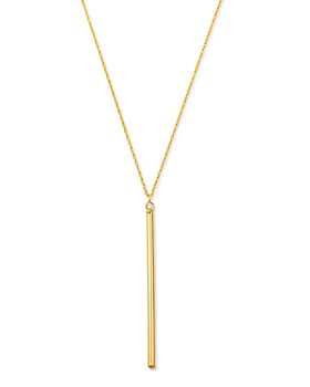 Bloomingdale's - Diamond Bar Drop Necklace in 14K Yellow Gold, 0.03 ct. t.w. - 100% Exclusive