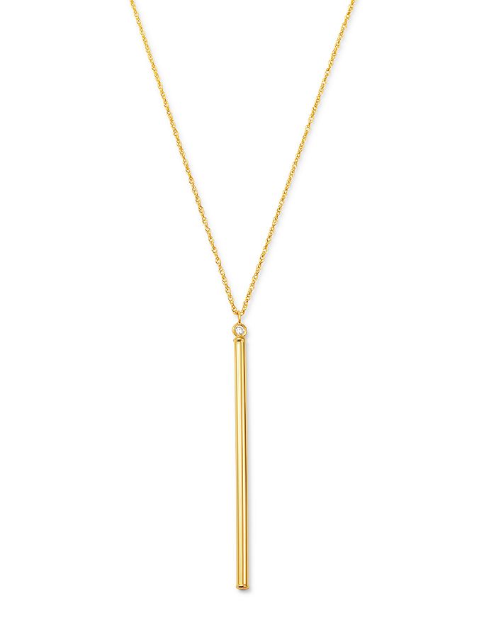 Bloomingdale's - Diamond Bar Drop Necklace in 14K Yellow Gold, 0.03 ct. t.w. - 100% Exclusive