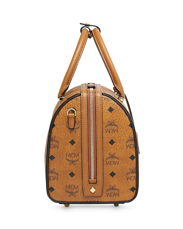 Mcm Essential Visetos Original Boston Bag 30 Cm In Cognac | ModeSens