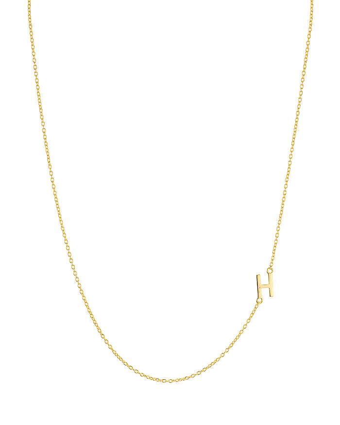 Shop Argento Vivo Asymmetrical Initial Necklace In 18k Gold-plated Sterling Silver, 16 In Gold/h