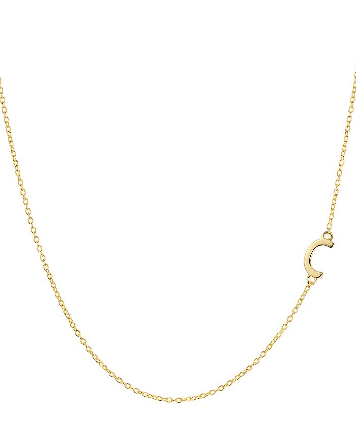 Shop Argento Vivo Asymmetrical Initial Necklace In 18k Gold-plated Sterling Silver, 16 In Gold/c