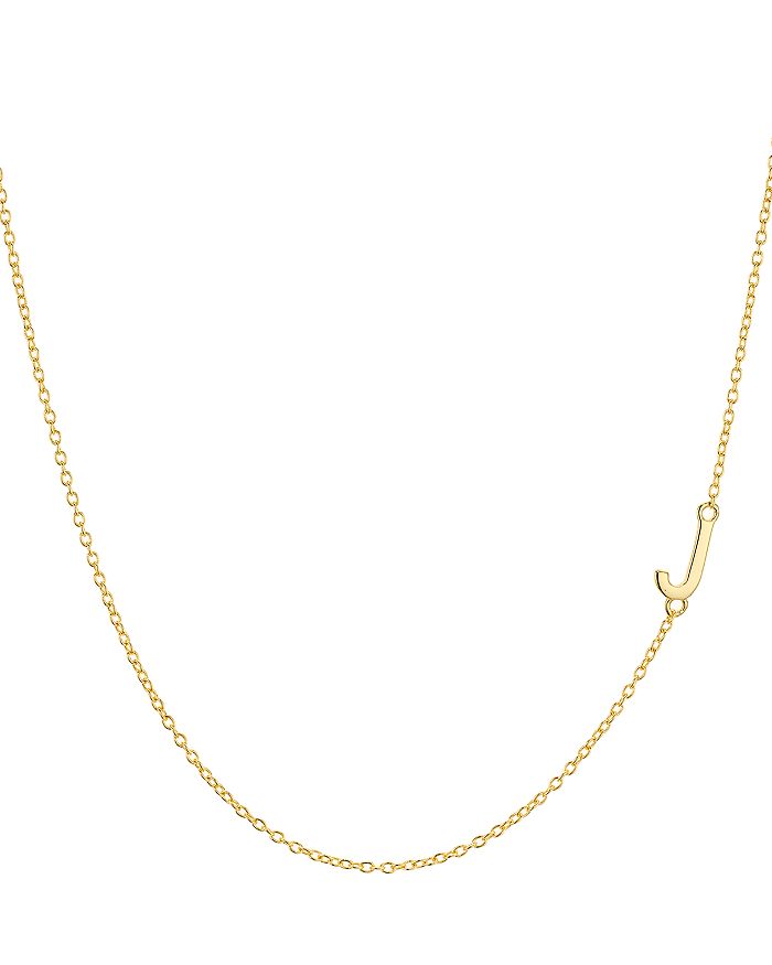 Shop Argento Vivo Asymmetrical Initial Necklace In 18k Gold-plated Sterling Silver, 16 In Gold/j