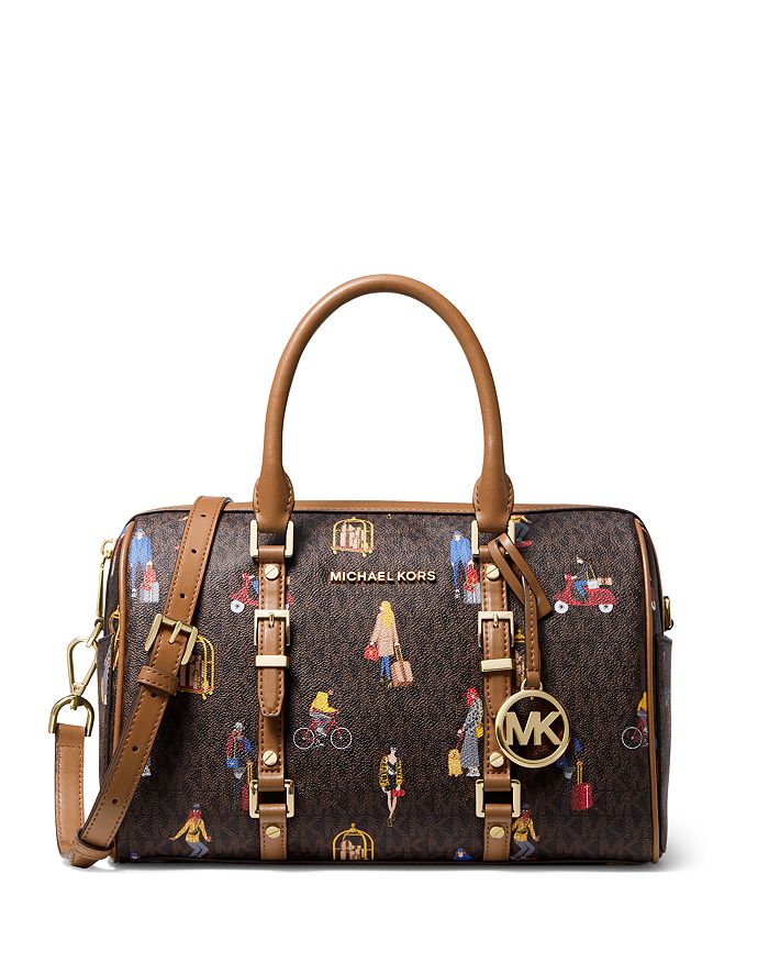 Michael Kors MK Jet Set Travel Medium Duffle Bag Satchel Tea